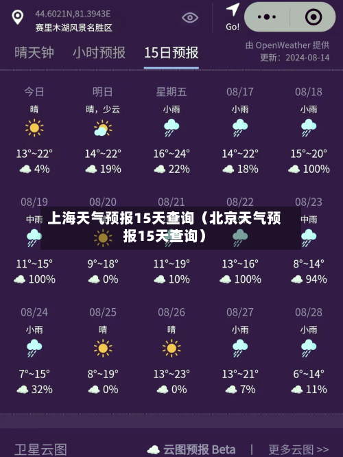 上海天气预报15天查询(北京天气预报15天查询)-第1张图片